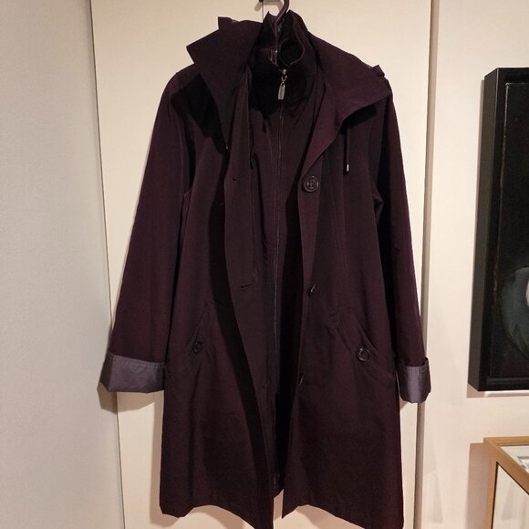 GALLERY NEW YORK  raincoat jacket - removeable lining and detachable hood - Picture 3 of 9